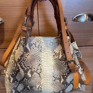 Gianni Chiarini Leather Snake Skin Bag